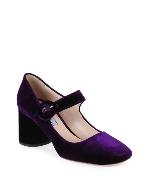 prada velvet pumps.